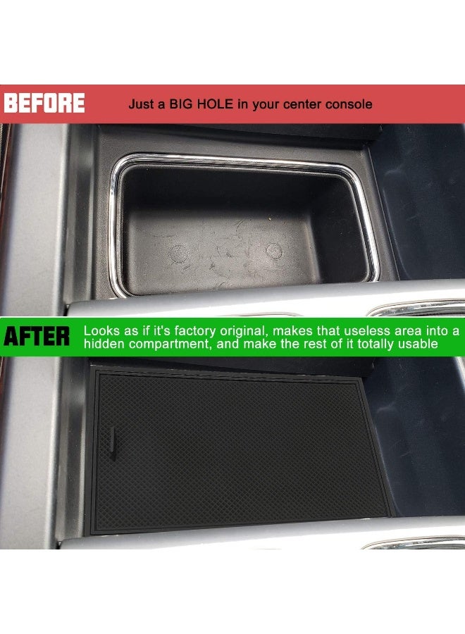 ROCCS Secret Compartment Cover Center Console Organizer Tray for 2014-2018 GMC Sierra 1500 2500HD 3500HD Denali Chevy Silverado Hidden Accessories - Image 4