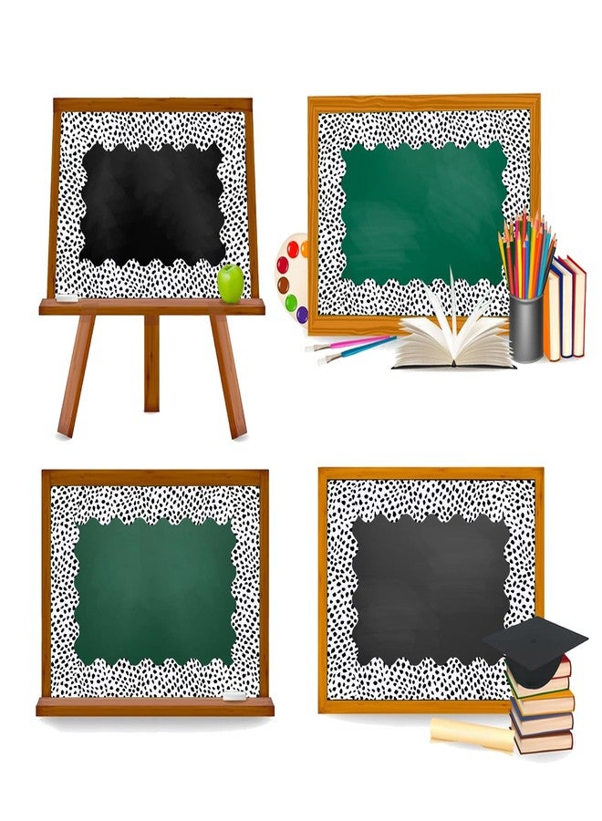 YCDMLJC Bulletin Board Borders Black and White Dot,Suitable for Poster Boards,Whiteboard,Wall Decoration,Scalloped Wavy Rolled Trim Classroom Back to School Decor(Wavy Black Dot) - Image 4