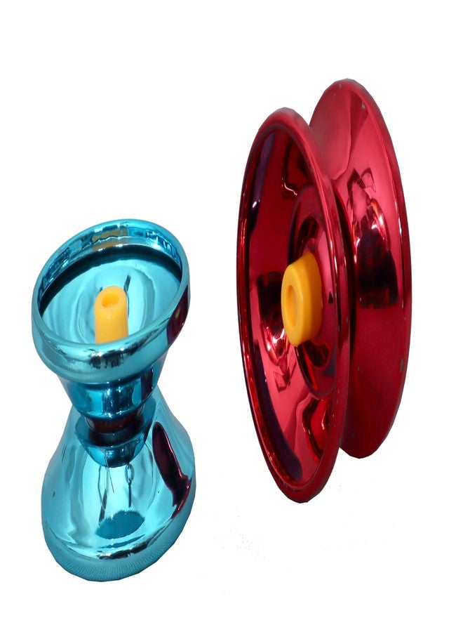 DISILA TRADERS® High Gloss Metal Made Shining Yo Yo Spinner Toys for Kids with High Speed - Random birght Colors and Design (Pack 3) - Image 2