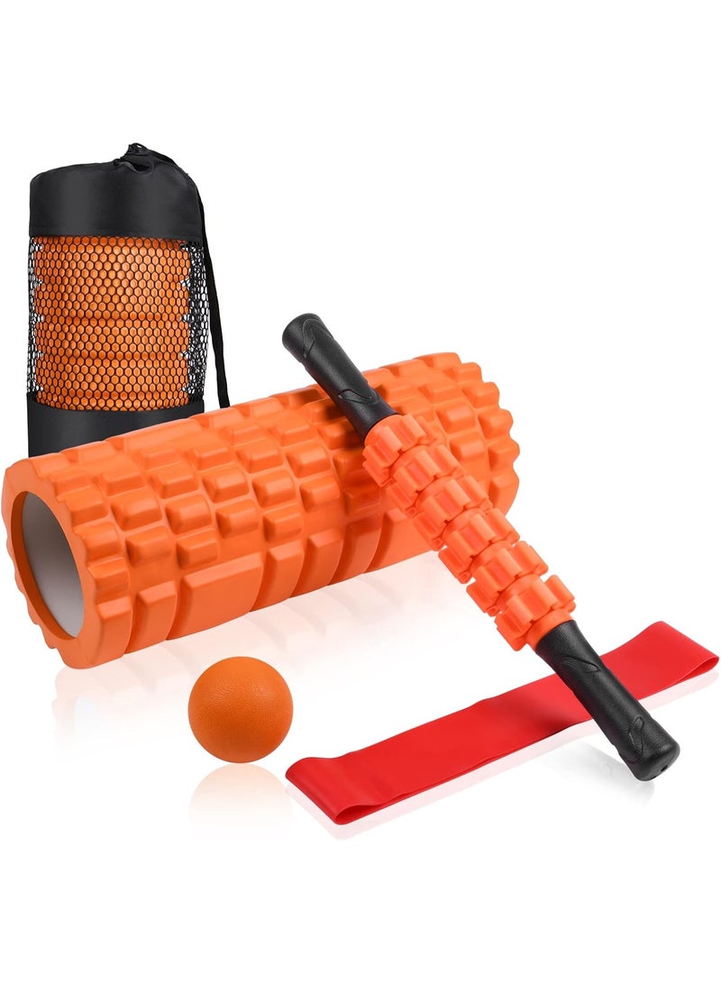 Generic Foam Roller for Yoga, 5-in-1 Fascia Roller Set, Muscle Roller, Fascia Roller, Fascia Ball, Resistance Bands and Storage Bag for Fascia Training, Yoga, Sports, Fitness, Pilates - Image 1
