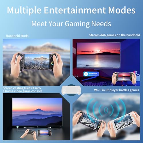 Voacle RG557 Retro Handheld Game Console , 5.48 Inch AMOLED Screen Handheld Emulator Android 14 System Dimensity 8300 Processor Support WiFi 6E Bluetooth 5.3(Transparent Purple) - Image 5