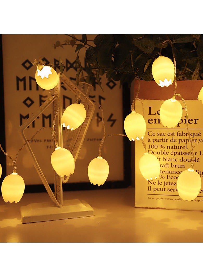 KUYING Eggshell Lighting Hanging LED Small Colored Light  - Image 2