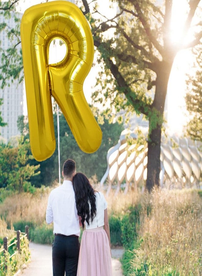 TONIFUL 40 Inch Large Gold Letter R Balloons, Foil Mylar Big Balloons for 2026 New Year Eve Graduation Wedding Baby Shower Birthday Party Anniversary Supplies Decorations - Image 4