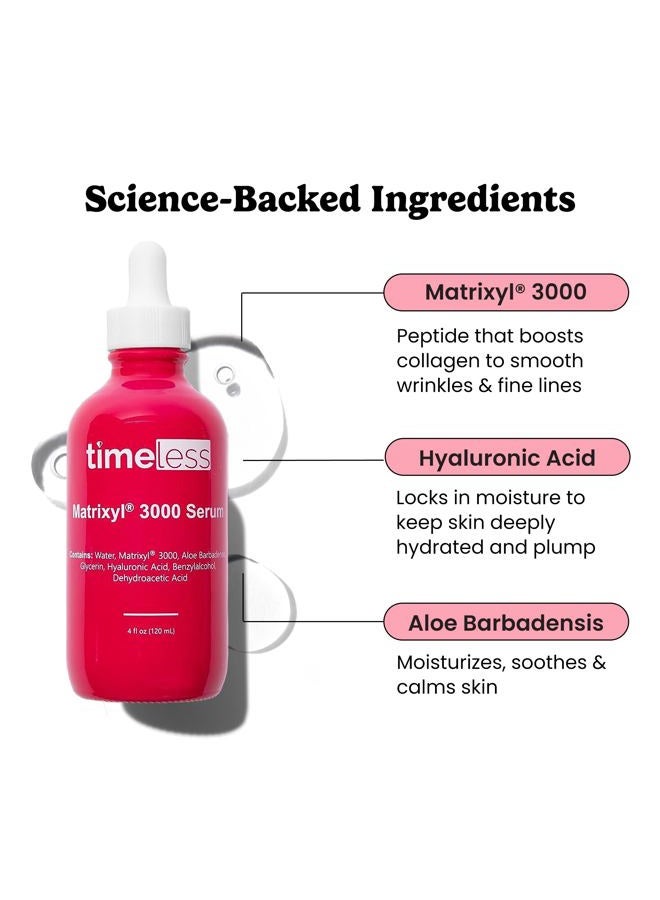 Timeless Skin Care Matrixyl 3000 Serum - Personal Care Face Serum Supports Hydration - with Hyaluronic Acid - Fragrance-Free - for Skin Care - 4 oz  - Image 2