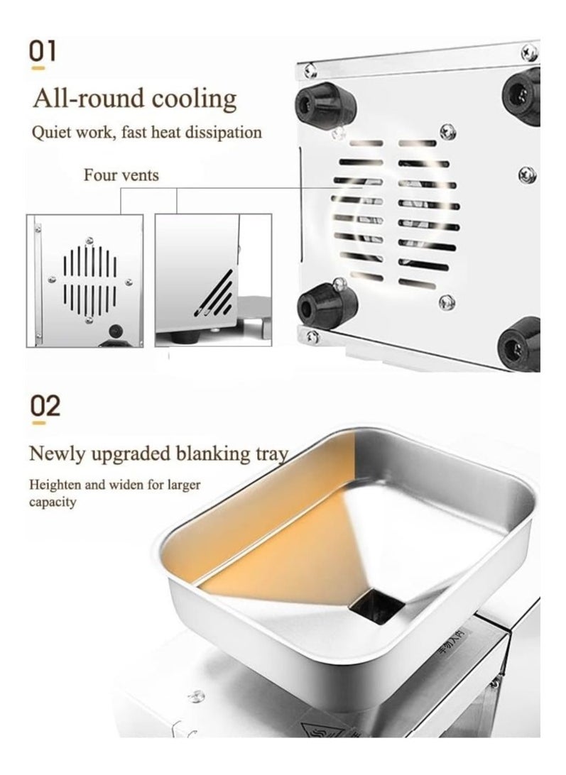 LETWOO - LETWOO 700W Commercial Automatic Oil Press Machine Industrial Oil pressing machine Nuts Seeds Oil Presser Pressing Machine Cold Hot Press All Stainless Steel High Oil Extractor - Image 1