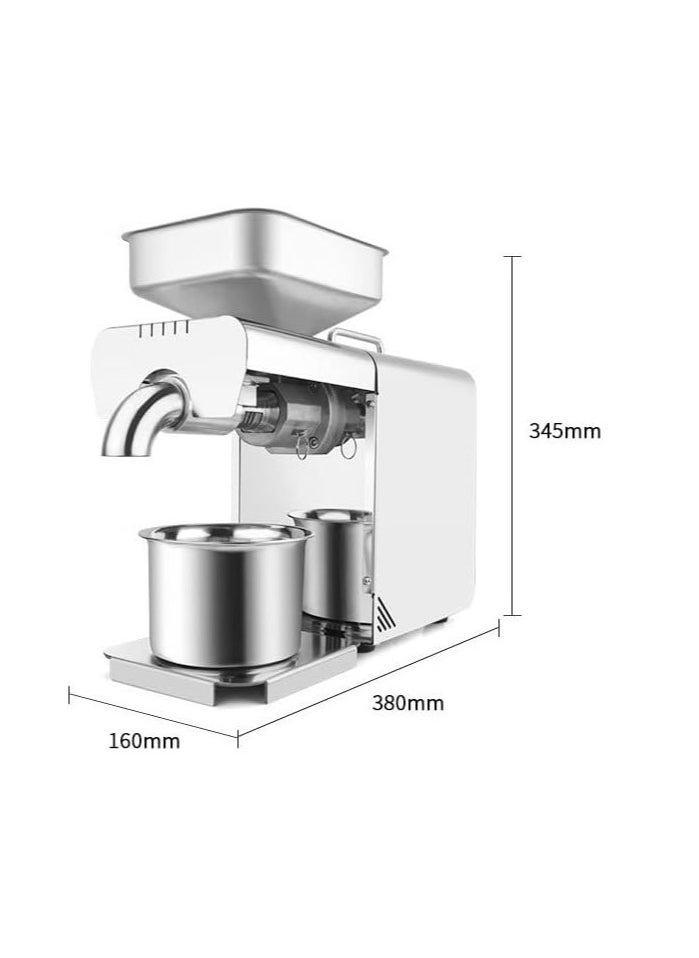 LETWOO - LETWOO 700W Commercial Automatic Oil Press Machine Industrial Oil pressing machine Nuts Seeds Oil Presser Pressing Machine Cold Hot Press All Stainless Steel High Oil Extractor - Image 1