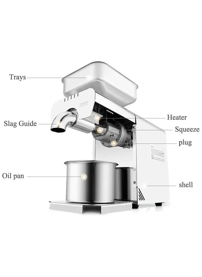 LETWOO - LETWOO 700W Commercial Automatic Oil Press Machine Industrial Oil pressing machine Nuts Seeds Oil Presser Pressing Machine Cold Hot Press All Stainless Steel High Oil Extractor - Image 1