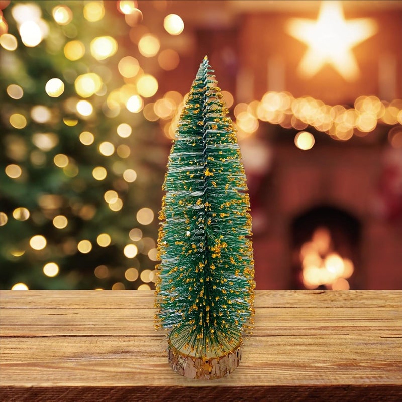 Evisha Evisha Unique Golden Artificial Christmas Tree Table Top for Christmas Party Decoration 1 Ft  - Image 1