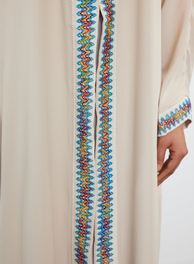 trendyol Stone Colored Accessory Ribbed Woven Cap & Abaya & Abaya TCTSS24KF00033 - Image 2