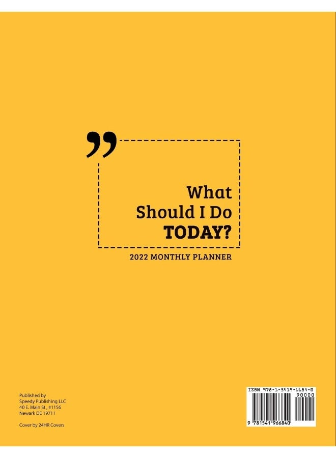 What Should I Do Today?: 2022 Monthly Planner - Image 2