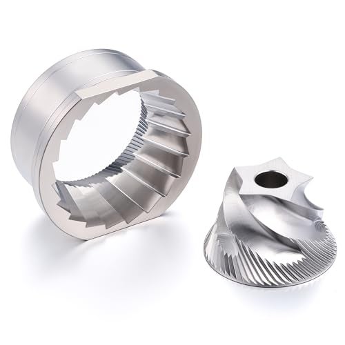 LAUCIPPOS Conical Grinder Upper Lower Burrs Compatible with Breville Sage Barista Express Impress Espresso Touch Coffee Machines BES870/875/876/860-5 star (Pre 1926 PDC) (Stainless steel) - Image 1