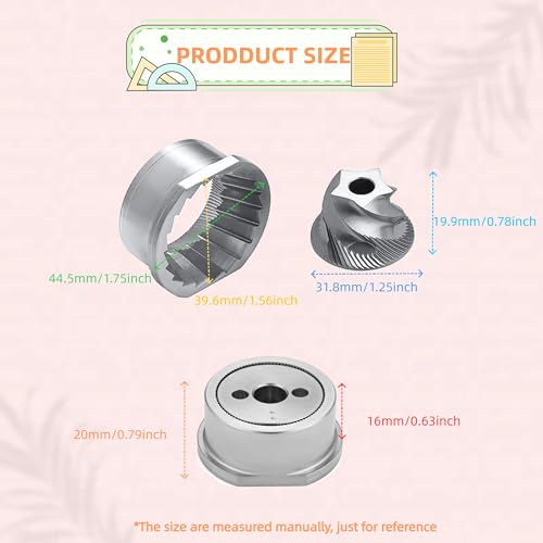 LAUCIPPOS Conical Grinder Upper Lower Burrs Compatible with Breville Sage Barista Express Impress Espresso Touch Coffee Machines BES870/875/876/860-5 star (Pre 1926 PDC) (Stainless steel) - Image 4