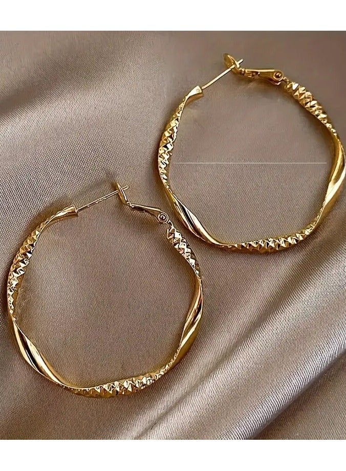 Home Clearance Sale Delicate Silky Texture Design Women's Earrings, Elegant Jewelry, Holiday Party Gifts - Image 1