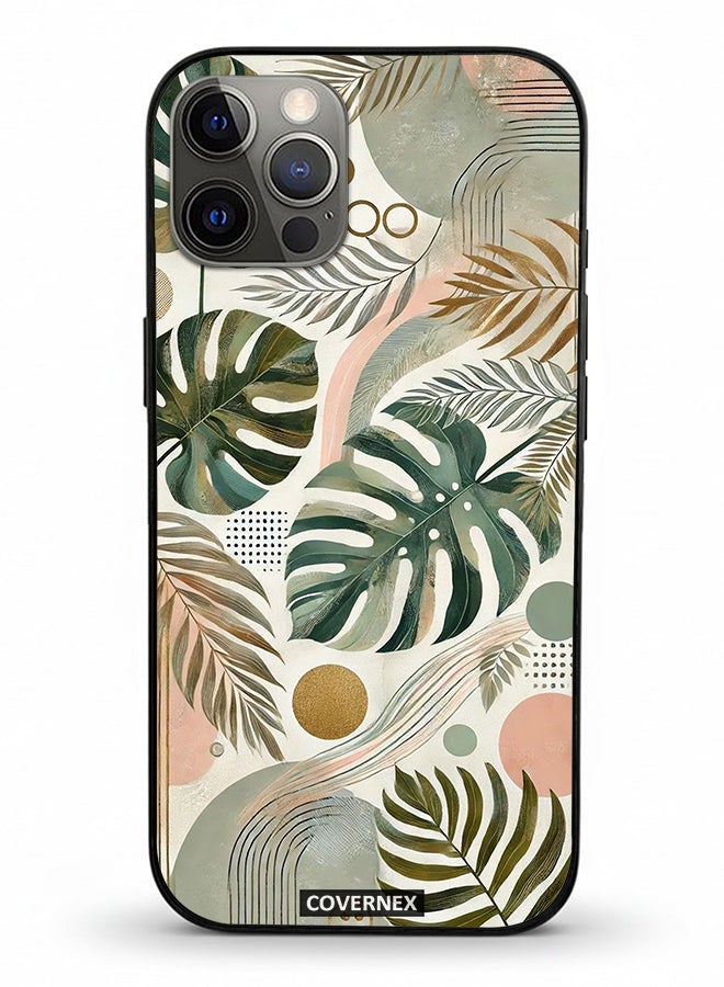 Covernex غطاء حماية آيفون 12 برو مطبوع بتصميم مونستيرا الاستوائية - Image 2