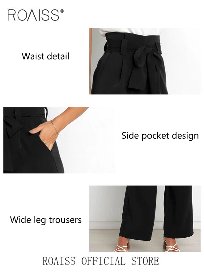 Women Career Suit Pants with Light Business Style Relaxed Straight Leg Trousers Versatile Wide Leg Long Pants with Waist Belt Perfect for Stylish and Sophisticated Commute - pzsku/ZC55B6F948D996EBE03EFZ/45/_/1721898965/6fcfe664-6ab2-4af3-8af4-55b749a5aff8