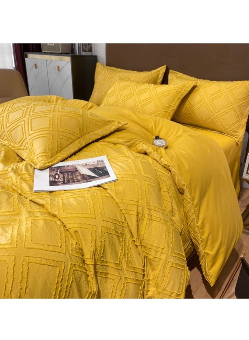 هوم توبيا طقم لحاف فاخر كينج سايز 6 قطع من HOMETOPIA مقاس 264×229 سم – قماش بنقشة بارزة، ناعم للغاية وقابل للتهوية، مريح، مناسب لجميع الفصول، جودة عالية، مثالي للغرف المكيفة والاستخدام المنزلي في السعودية - Image 2