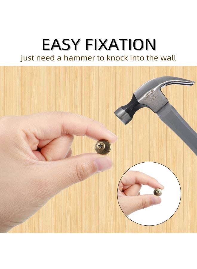 Hotop Double Headed Picture Hangers Nails Small Head Thumb Tacks Wall Hanging Picture Photo Hanging Hook Pins For Home Office Hanging Picture Photo Decorations (Bronze 50 Pieces) - Image 4