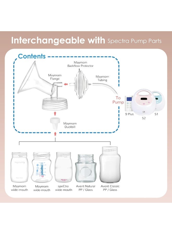 Maymom Pump Parts Compatible with Spectra S1 S2 9 Plus Electric Breastpump - Image 2