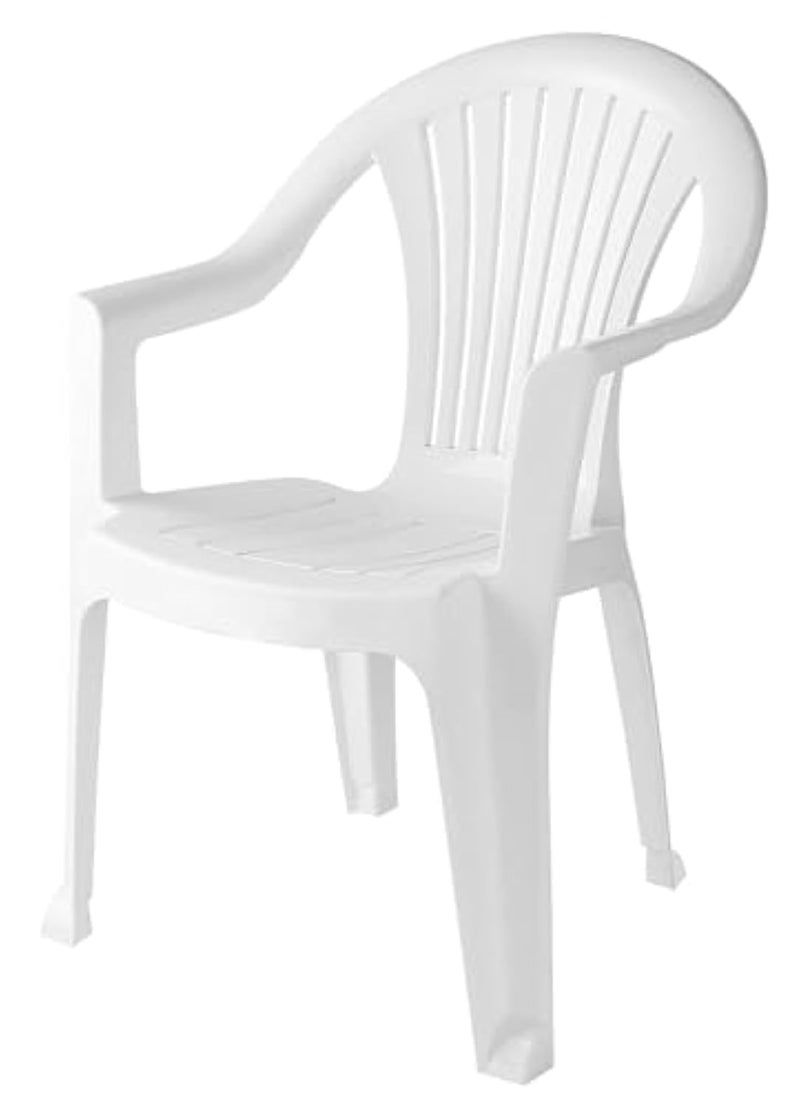 El helal and star new genieve arm chair, 85.5x56.5 cm - white