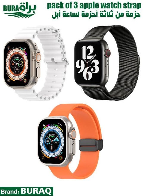 Apple Watch Band Strap For Apple Watch Ultra 2/Ultra 49mm, Series 10 46mm, 9/8/7 45mm, SE2/SE/6/5/4 44mm, 3/2/1 42mm