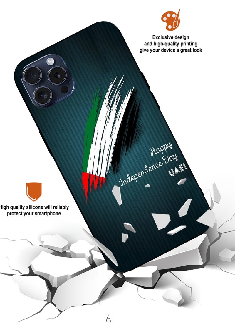 Service Zone Protective Mobile Back Cover Happy UAE National Day For iPhone 15 Pro  - Image 3