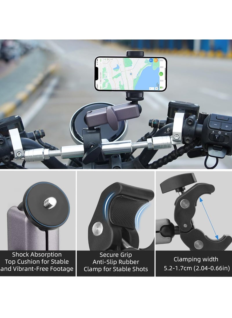 Oasisgalore Aluminum Camera Mount for Bike and Motorcycle, Compatible with Insta360, DJI Osmo Pocket 3, GoPro and More  - Image 4