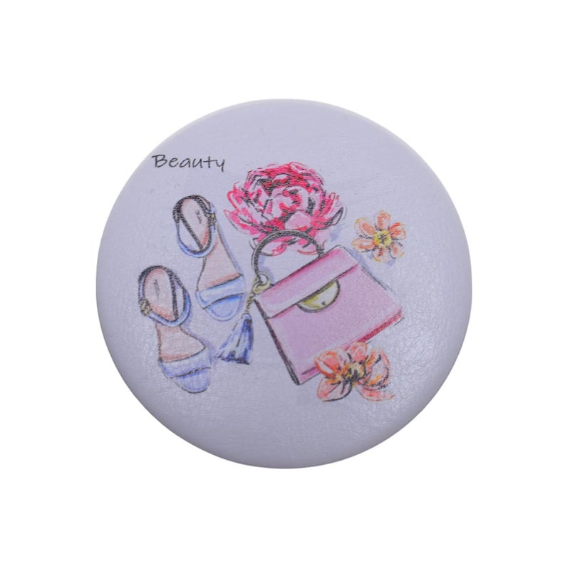 Round Glass and Plastic Mirror, Small - Multicolor - Image 2