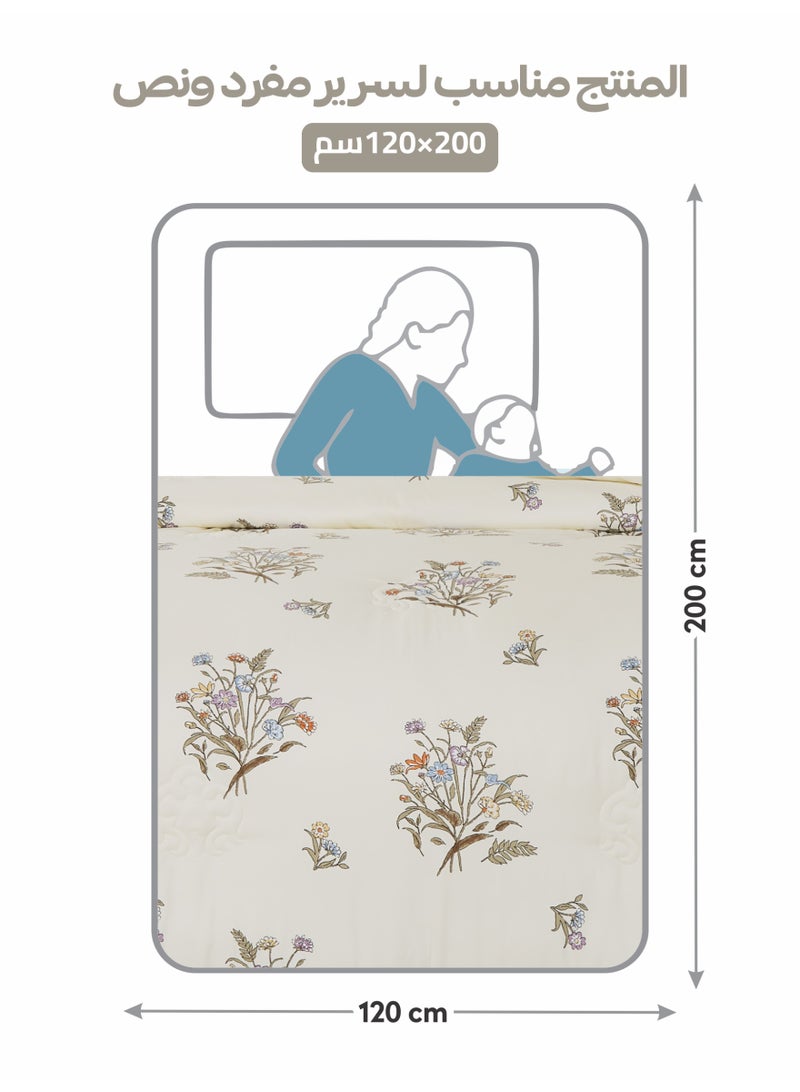 Doona Printed 4-Pcs Single Comforter Bedding Set Fits 120x200cm -Includes Comforter, Fitted Sheet, Pillow Shams & Pillowcases – Soft Microfiber Fabric with Soft 350 GSm Filling - Image 3