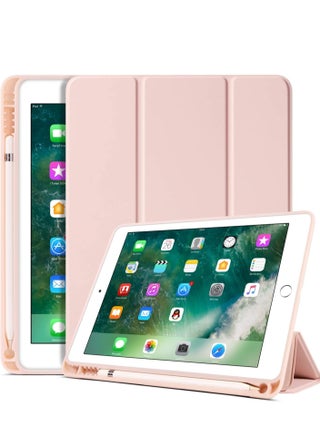 iPad 6th Generation Case, iPad 5th Generation Case with Pencil Holder,Folding Stand Smart Auto Wake/Sleep Protective Tablet Case Cover for Apple iPad 9.7 Inch 2018/2017, Pink - pzsku/ZC55BCEA9FECE9B1A6118Z/45/_/1702191045/c7564104-4ae0-4d33-8360-2a2da4a9185c