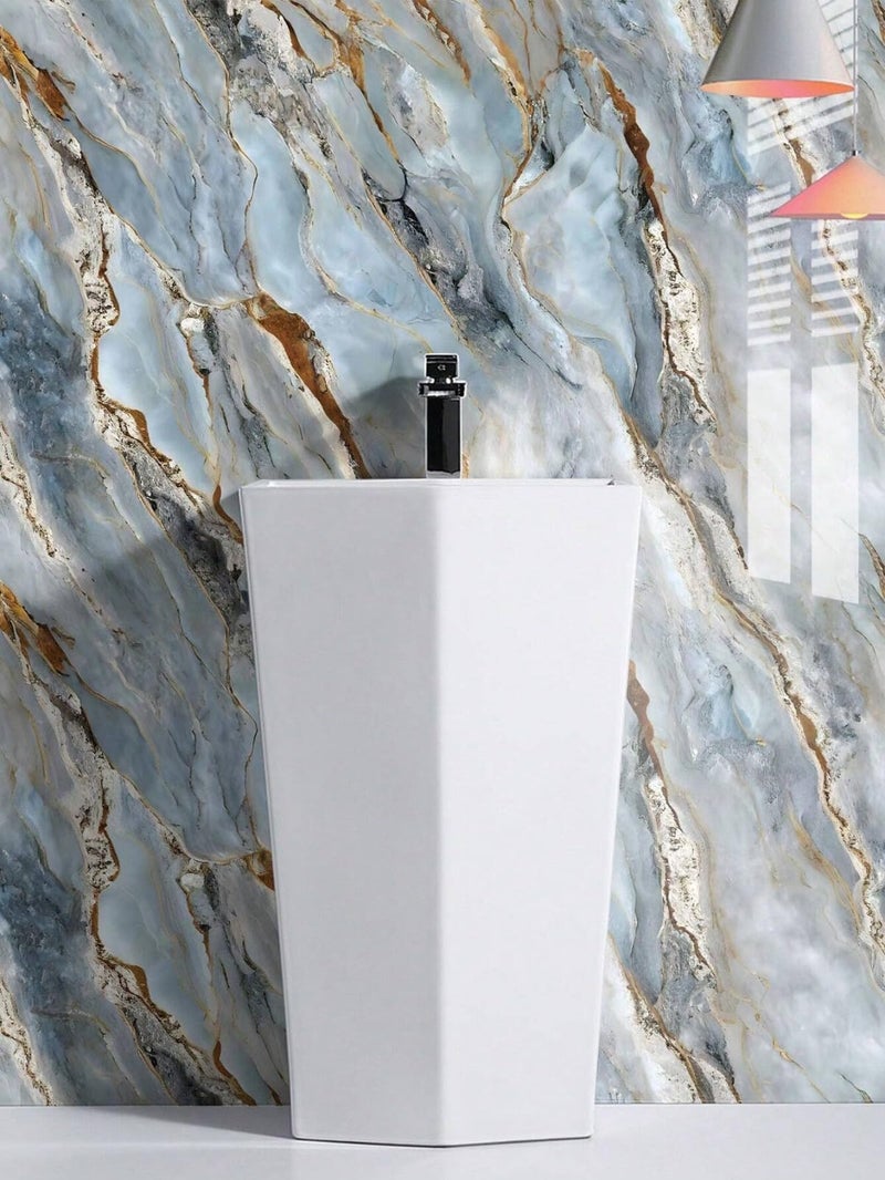 Jig-Tik 60cm x 200cm Kitchen Wallpaper | Oil-Proof & Waterproof Self-Adhesive Wall Sticker | Heat-Resistant Aluminium Backsplash Roll | Anti-Mold Kitchen Wall Covering (Pack of 1) - Image 4