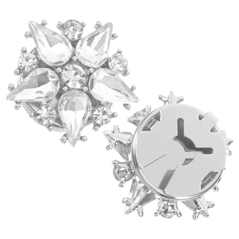 Star Tuxedo Cufflinks Decorative Buttons For Formal Events Business Attire White Color 2.50X2.50X0.90cm 2Pcs - Image 1