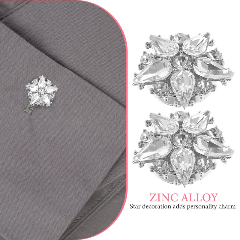 Star Tuxedo Cufflinks Decorative Buttons For Formal Events Business Attire White Color 2.50X2.50X0.90cm 2Pcs - Image 3