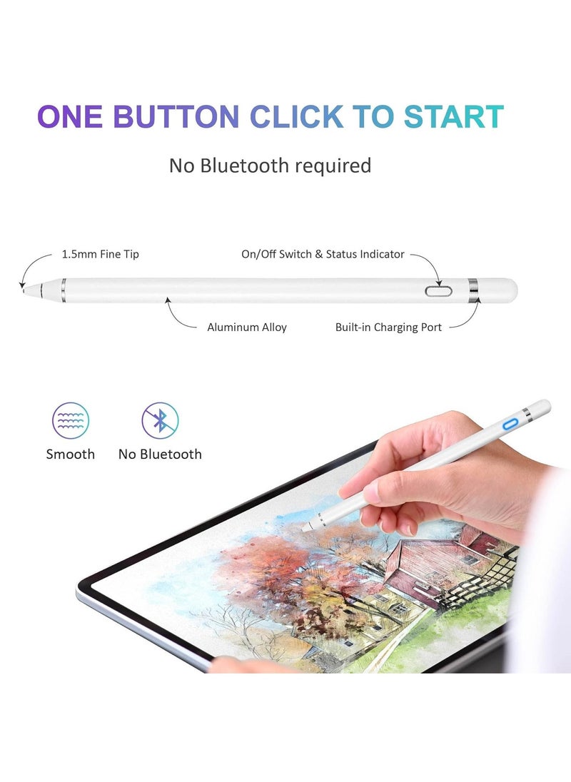 ELTRAZONE iPad Pro 11 & 12.9 inch, iPad 8th/7th/6th Gen, iPad Air 4th/3rd Gen,iPad Mini 5th Gen, Stylus Pen for Apple iPad with Palm Rejection, Active Pencil - Image 4