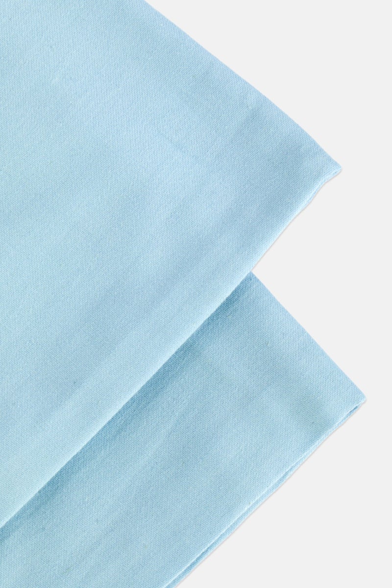 NINE WEST Queen Size Fitted Sheet 160 x 200 cm, Blue - Image 3