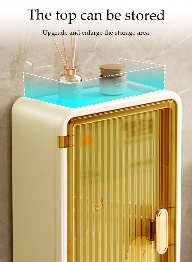 DUNISO Wall Mounted Tissue Box,Bathroom Waterproof Tissue Box, Household Organizer,With Detachable Partition, No Drilling Required，Suitable For Bedrooms, Living Rooms, Kitchens, And Bathrooms, 37 * 12 * 21.5cm  - Image 4
