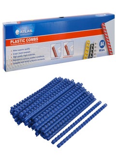 ATLAS 100-Piece Plastic Binding Combs 12mm Width Blue  - Image 1