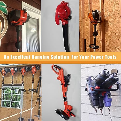 Juformin Garden Power Tool Hanger, Garage Wall Hooks, Weedeater Rack, String Trimmer Hanger, Utility Hooks for Garage Tool Organizers and Storage - Black-1 Pcs - Image 5