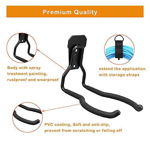 Juformin Garden Power Tool Hanger, Garage Wall Hooks, Weedeater Rack, String Trimmer Hanger, Utility Hooks for Garage Tool Organizers and Storage - Black-1 Pcs - Image 4
