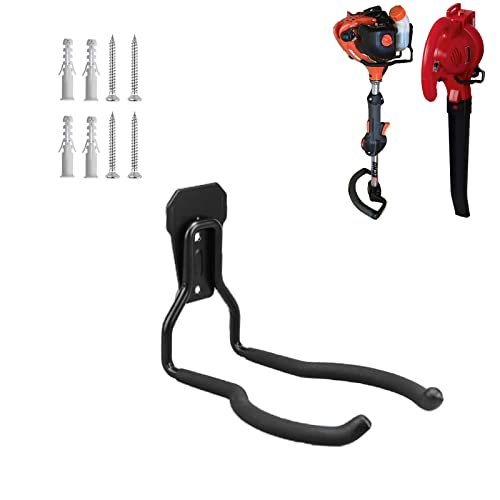 Juformin Garden Power Tool Hanger, Garage Wall Hooks, Weedeater Rack, String Trimmer Hanger, Utility Hooks for Garage Tool Organizers and Storage - Black-1 Pcs - Image 1
