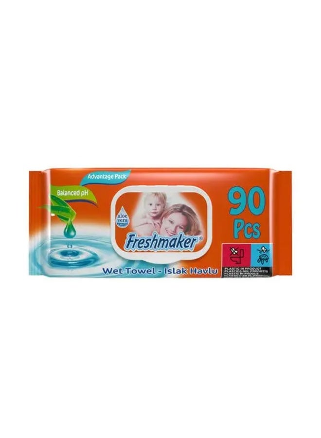 Baby Wipes With Aloe Vera 90 Wipes