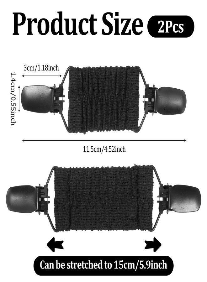 Xinjoduz قطعتان من مشابك تثبيت الملابس، مشابك لشدّ الفساتين، مشابك لشدّ القمصان، مشابك لشدّ ياقات الشال والسترات الصوفية، مجموعة مشابك لتثبيت الملابس للنساء والرجال، مشبك لشدّ الملابس والسراويل (أسود) - Image 2