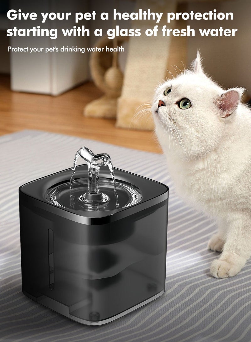 كيدل 2 لتر نافورة ماء حيوانات أليفة آليه مضخة صامتة نافورة ماء القطط تصميم آمن مناسب للقطط والكلاب والحيوانات الأليفة الأخرى - Image 5
