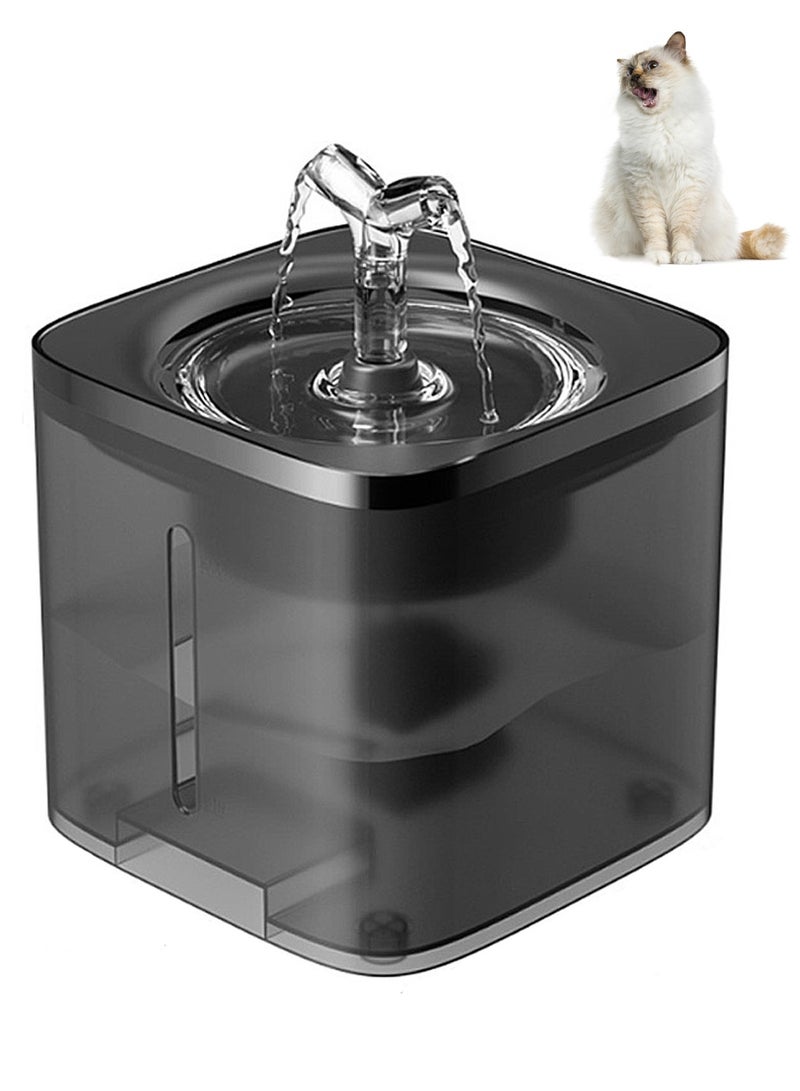 كيدل 2 لتر نافورة ماء حيوانات أليفة آليه مضخة صامتة نافورة ماء القطط تصميم آمن مناسب للقطط والكلاب والحيوانات الأليفة الأخرى - Image 1