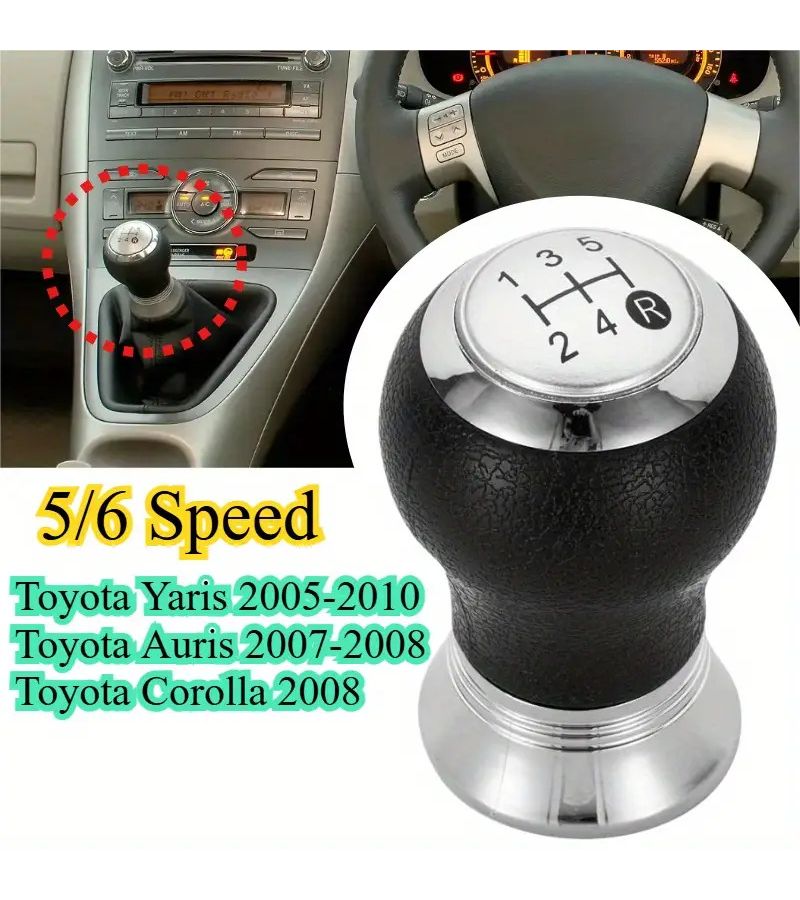 Gear Shift Knob Handle For Toyota Corolla Auris 2005 2006 2007 2008 2009 2010 Model Silvery 6 Speed - Image 2