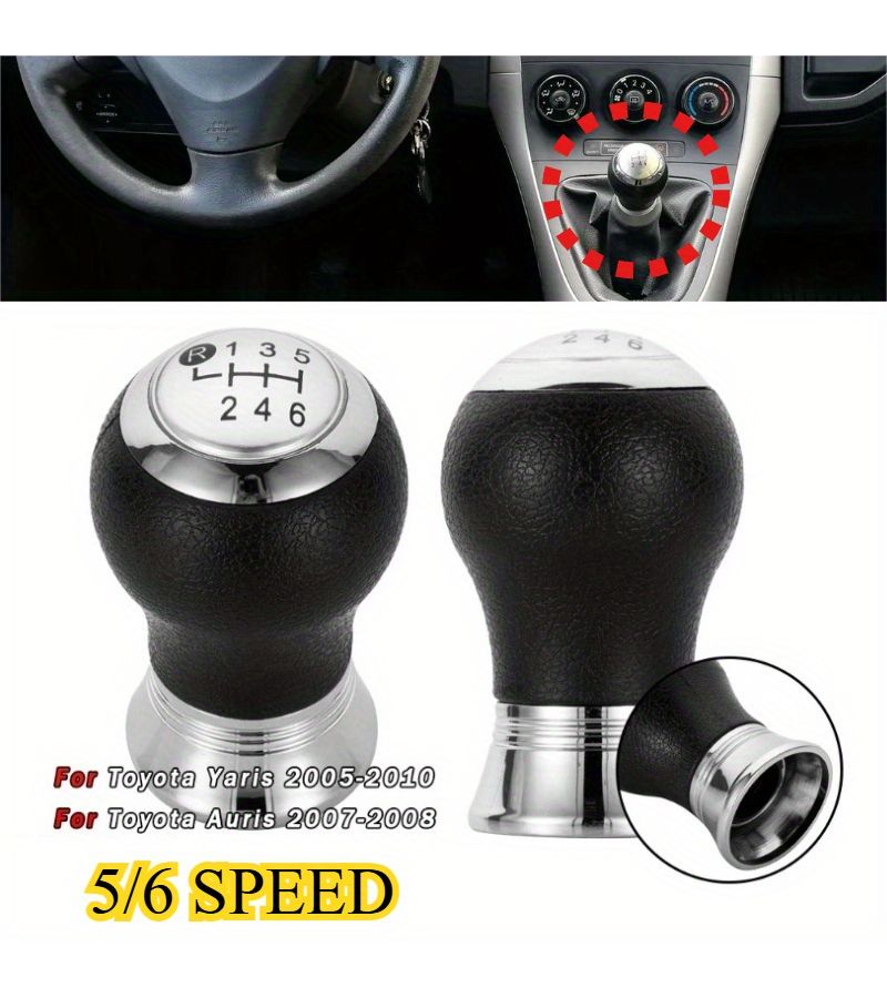 Gear Shift Knob Handle For Toyota Corolla Auris 2005 2006 2007 2008 2009 2010 Model Silvery 6 Speed - Image 4