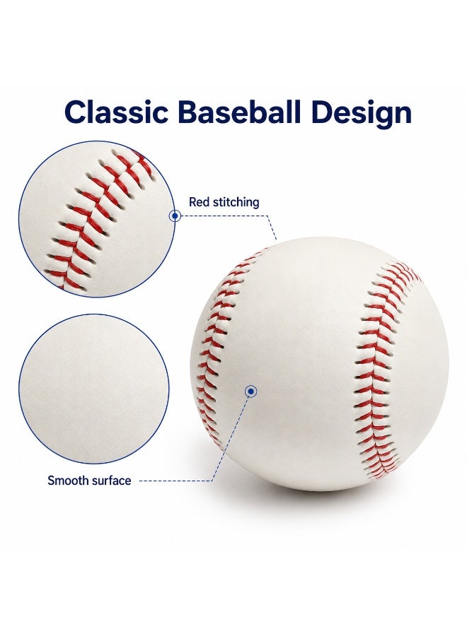 Tanyaz Glow in the Dark Baseball, PVC Practice Baseball, White Night Training Ball, Red Stitch Baseball for Outdoor Practice (7.5*7.5*7.5 CM) - Image 4