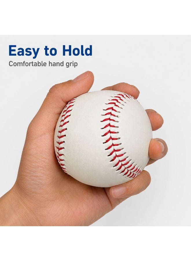 Tanyaz Glow in the Dark Baseball, PVC Practice Baseball, White Night Training Ball, Red Stitch Baseball for Outdoor Practice (7.5*7.5*7.5 CM) - Image 5