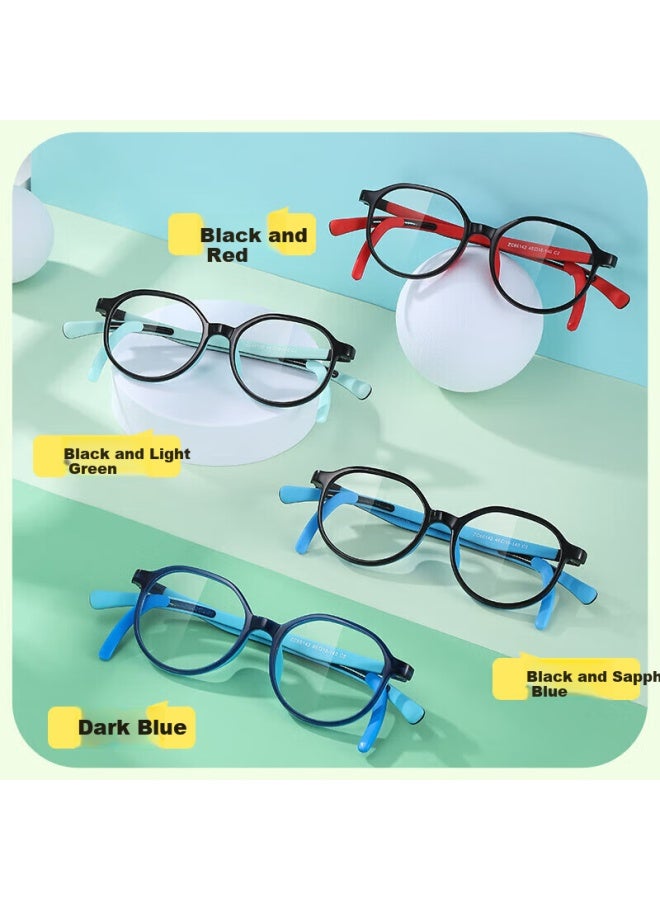 Pulais Children'S Blue Light Blocking Glasses Myopia Glasses Frame Lightweight Comfortable High Definition Eye Protection Glasses 66142 Deep Blue - Image 4