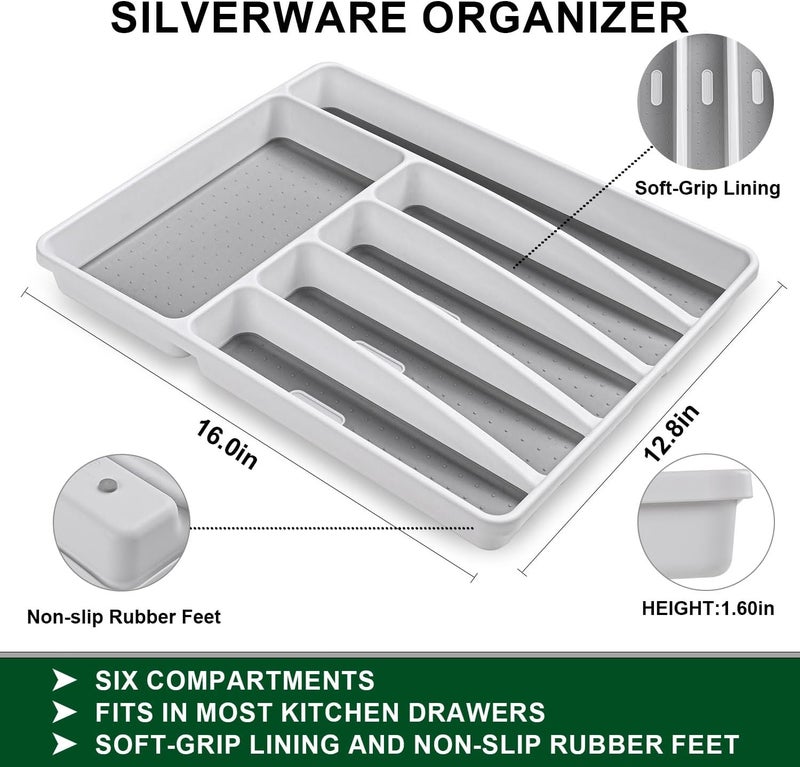 Dehov Gold 49 Pieces Stainless Steel Flatware Sets With Organizer,Golden Silverware Sets With Steak Knives Service For 8,Durable Knife And Fork Spoon Sets For Home Kitchen - Image 3