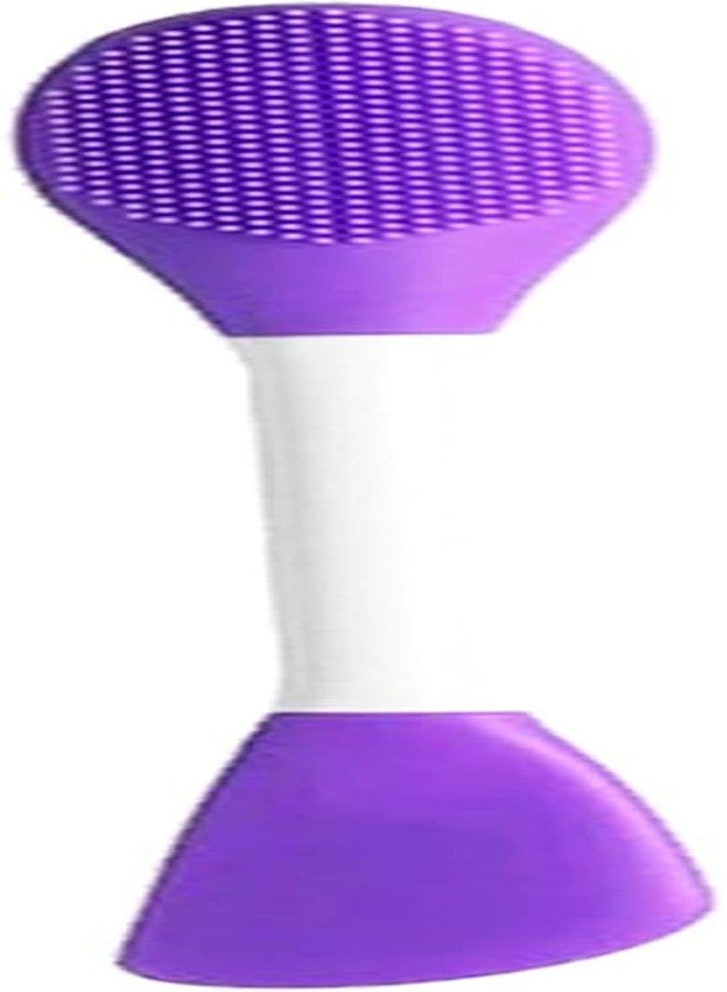 G.FIDEL فرشاة تقشير الوجه 2 في 1 من جي. فيديل مع ملعقة سيليكون وشعيرات ناعمة - أداة تنظيف عميقة للمسام وتقشير لطيف للوجه للنساء والرجال - أداة للعناية بالبشرة ذات وجهين (بنفسجي) - Image 1